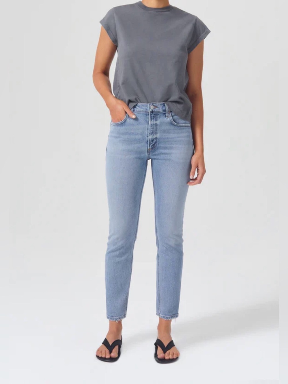 Agolde Willow Mid Rise Slim Jean Torch Light Wash Staple Everyday Flattering